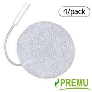  8 Electrode Pads, 3 Round, White Cloth, Re Usable, Self 