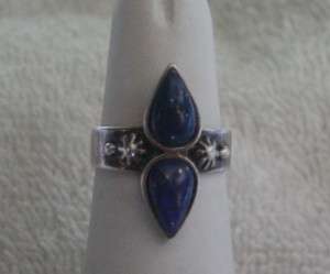 Carolyn Pollack Sterling Silver Blue Lapis Ring Size 7  