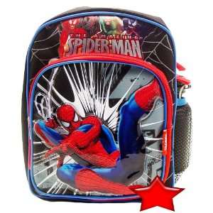   Spiderman Small Backpack with Water Bottle and Tin Box Set Toys