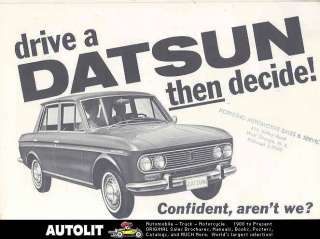 1966 Datsun Sales Brochure PL411 1600 Roadster Patrol  