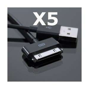  5 x 3Ft BLACK USB Charging Cable for ALL iPhone iPad iPod 