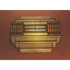  Stained Glass Small Yellow Box Wall Sconce Lamp