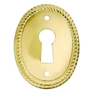    Vertical Oval Keyhole Cover with Rope Design.