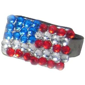  WeGlow International USA Flag Gemstone Ring (24 Pieces 