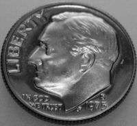 Roosevelt Dime 1975 S Clad Proof US Coins  