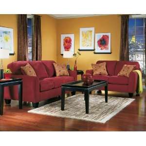 Aladdio Crimson Living Room Set by Ashley Furniture 