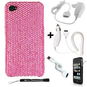 com IPHONE 4 / HD FULL DIAMOND CASE PINK REAR ONLY for Apple iPhone 4 