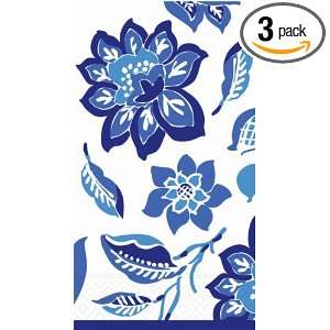  Design Design Lotus Flower Blue Guest Towel/buffet Napkin 