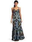NWT Jessica Simpson Tiered Chiffon Butterfly Print Halter Maxi Patio 