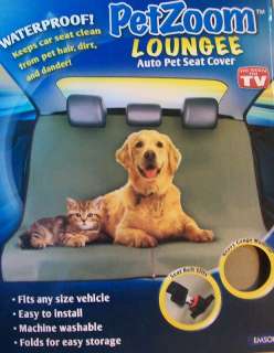 PET ZOOM LOUNGEE  AUTO PET SEAT COVER  WATERPROOF  MACHINE WASHABLE 