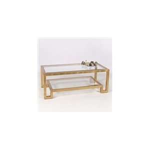  Winston Gold Leafed Coffee Table by Worlds Away Winston G 
