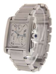 Cartier Tank Francaise Chronograph Stainless Steel Mens  