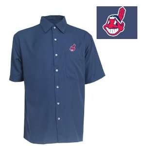 Cleveland Indians Premiere Shirt by Antigua   Navy Small  