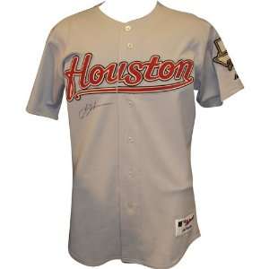 Lance Berkman Autographed Houston Astros Grey Jersey