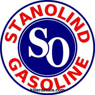 24 STANOLIND AMOCO GASOLINE GAS PUMP OIL TANK DECAL  