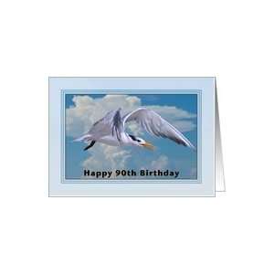  Happy Birthday, 90th, Royal Tern Bird Card Toys & Games