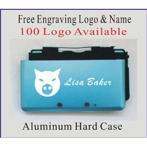 Personalized Engraved Nintendo 3DS Aluminum Hard Case Cover Light Blue