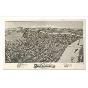  Historic Parkersburg, West Virginia, c. 1861 (L) Panoramic Map 