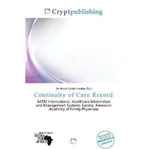  Continuity of Care Record (9786200577016) Hardmod Carlyle 