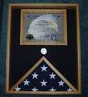 military certificate shadow box flag display case  