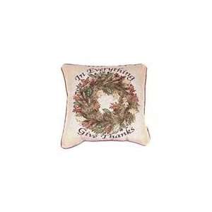  In Everything Give Thanks Thanksgiving Accent Throw Pillow 