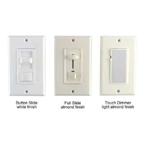  Reign LED Dimmer Switches   button slide   almond