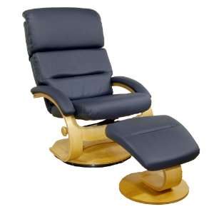  GSC International Park Avenue Leather Recliner and Ottoman 
