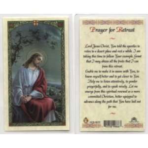  Jesus Overlooking Bethlehem   Prayer for Retreat Holy Card 
