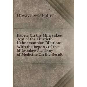   Dilution With the Reports of the Milwaukee Academy of Medicine On the