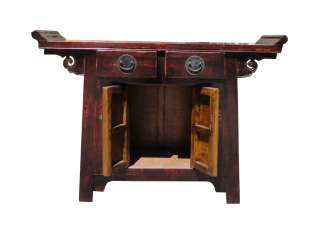 description this is an oriental style altar side table with point edge
