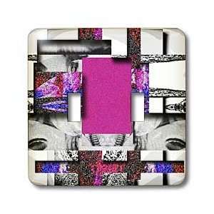   Grain in Pink and Purple   Light Switch Covers   double toggle switch