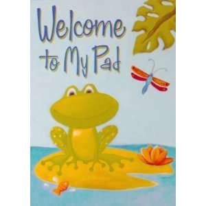  Welcome to My Pad Frog House Art Flag Porch Garden 