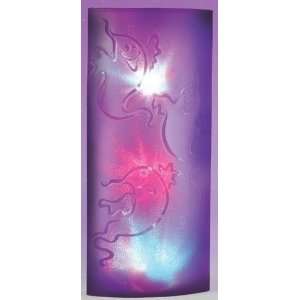   of 4 LED Lighted Battery Operated Purple Ghost Halloween Lanterns 18