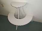 NEW SHABBY LOOK WOODEN PLANT STAND WITH SCALLOPED EDGING ENGLISH 