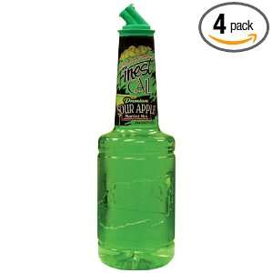 Finest Call Sour Apple Martini Mixer, 33.81 Ounce Bottles (Pack of 4)