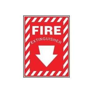 Accuform 14 X 10 Red And White Adhesive Vinyl Value Extinguisher 
