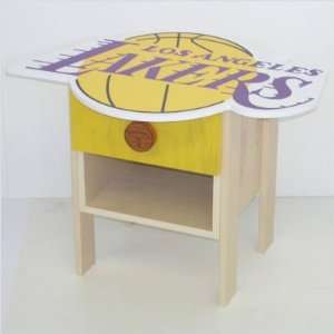 Los Angeles Lakers Side Table Finish Natural