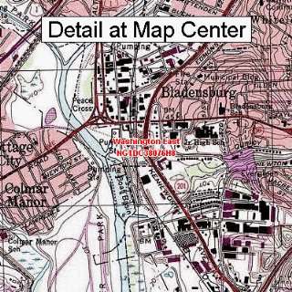  Topographic Quadrangle Map   Washington East, District of Columbia 