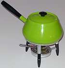 MOD ATOMIC APPLE GREEN VINTAGE FONDUE POT MID CENTURY MODERN