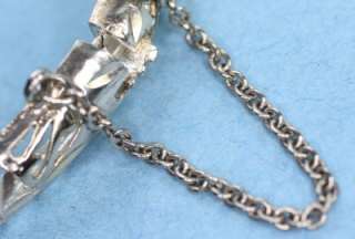 Filigree Design Sterling Hinged Bangle Bracelet  