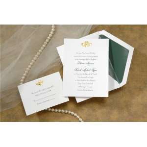  Gold Claddaugh Symbol Wedding Invitations