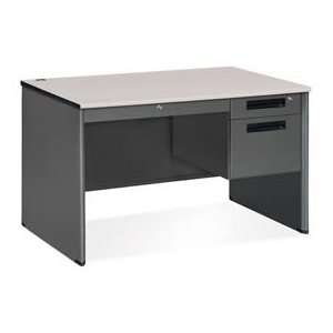   Pedestal Desk   Center Drawer 30Dx48W   Gray Nebula