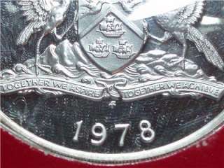 1978 Republic Trinidad Tobago $10 Sterling Silver Proof  