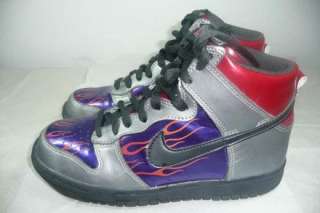 Boys Nike High Dunk Transformers Optimus Prime Shoes Size 4 Youth 