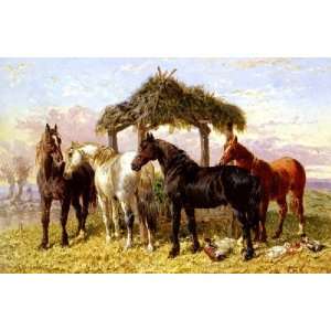   name Horses and Ducks by a River, By Herring John Frederick Sr Home