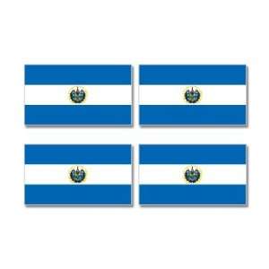  El Salvador Country Flag   Sheet of 4   Window Bumper 