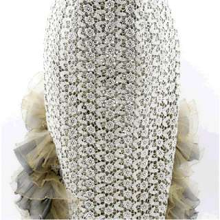   Hollywood 1980s VINTAGE Designer White Mermaid Formal Evening Gown