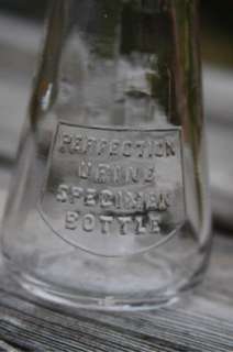 Perfection Urine Specimen Vintage Bottle Embossed 4 3/4 6 oz  