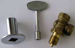 GAS VALVE AND KEY COMBO FOR FIREPLACE GAS LOG FIRE PIT  