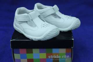 NWT girls toddler STRIDE RITE BROOKE white & black shoes sandals 4 5 6 